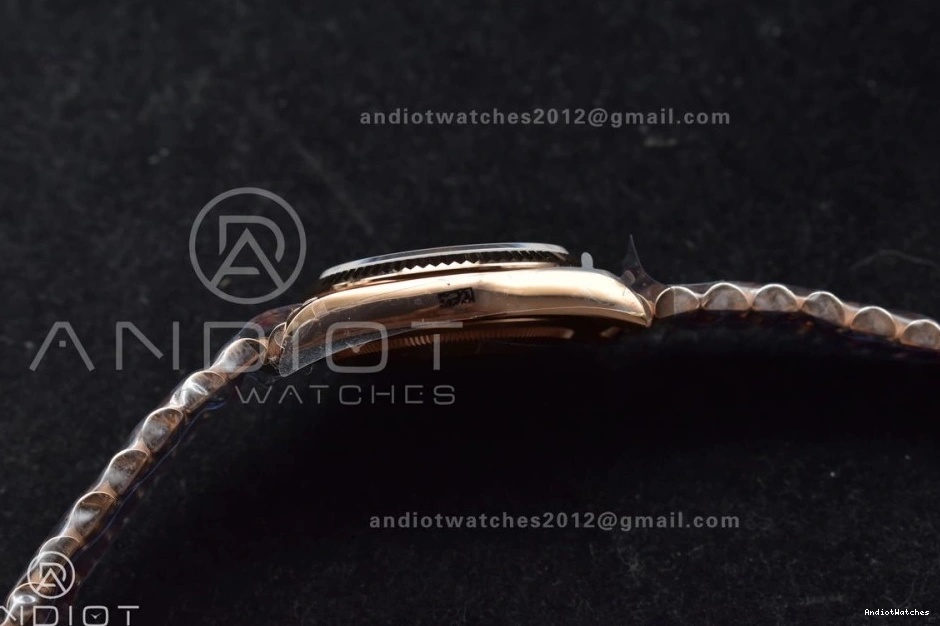 President SmoothTexture Edition Bracelet 904L DayDate Diamond Dial vr3255 678 (Gain Best Steel QF Weight) on Brown 36 V5 RG 0312